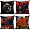 HalloweenThemed Funny Eye Skull Cushion Covers Pattern Cushion Cover Suitable For Sofa Bedroom Car Pillow Cover