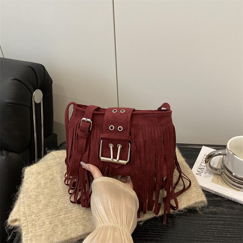 2025 Frosted Tassel Women's High-end Versatile Shoulder & Crossbody Phone Bag
