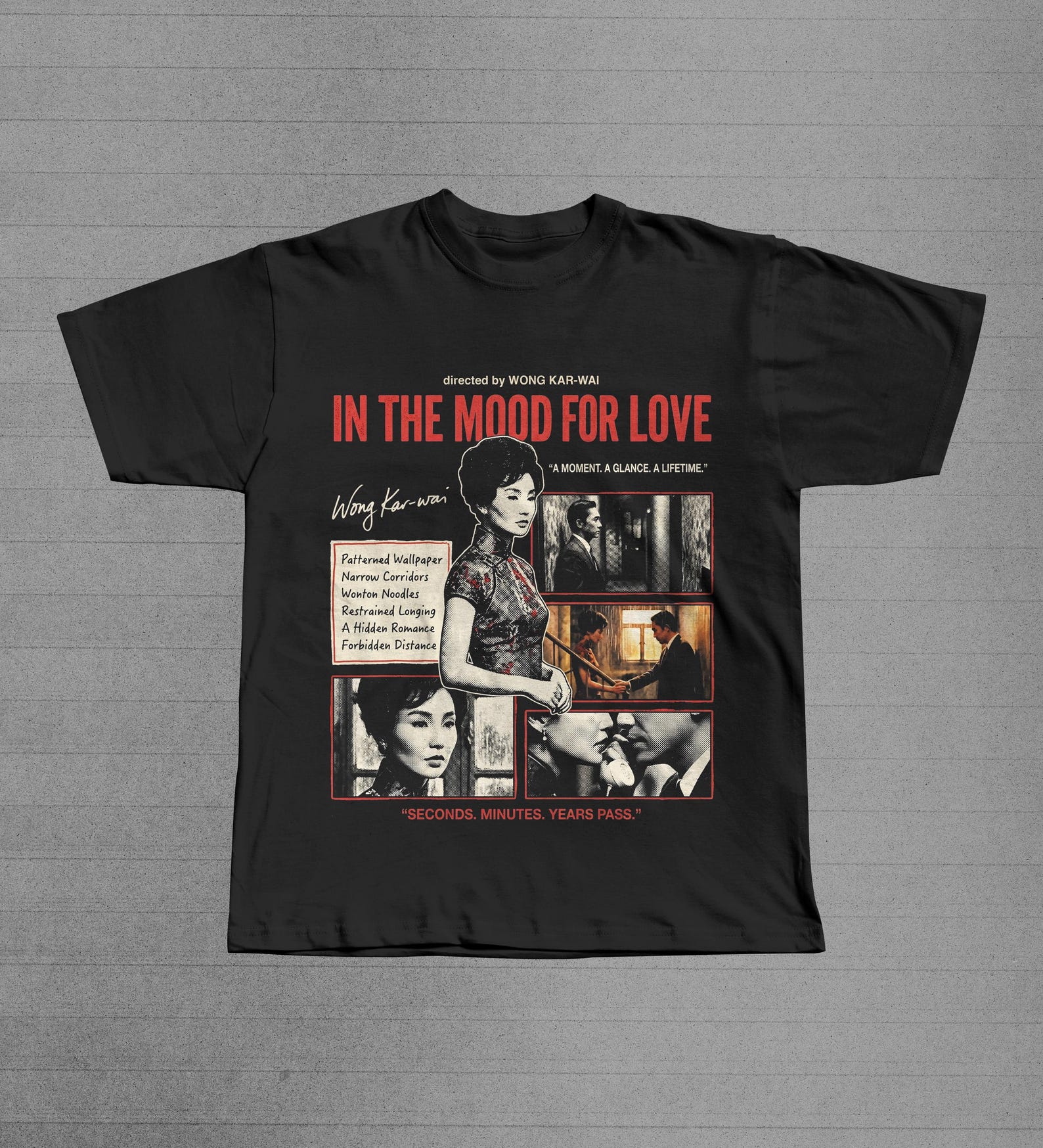 In the Mood for Love Movie Graphic Tee, Wong Kar-wai Film T-Shirt, Maggie Cheung Qipao XL