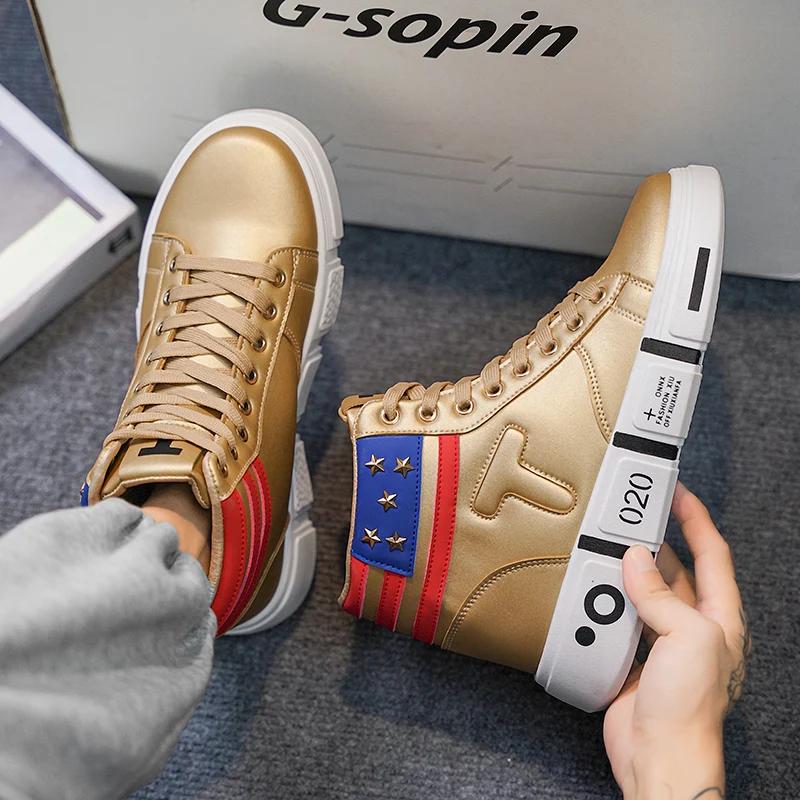2004New High Quality Casual High Top Sports Shoes for Men in Autumn and Winter Fashionable and Versatile Lightweight Men's Shoes