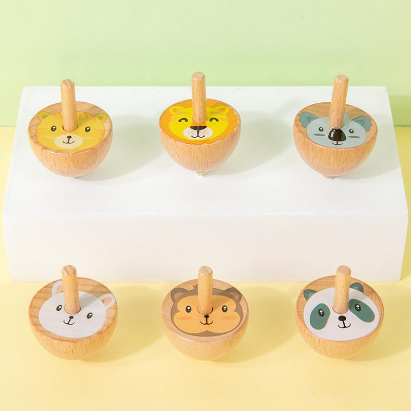 The rotating gyro toy is composed of 6 small gyro with different colors and patterns, which are beautiful and playable.