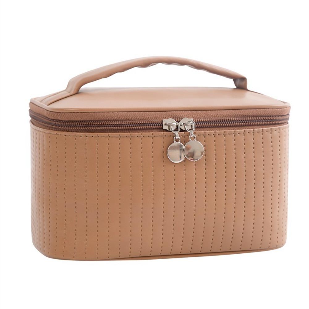 Cute Cake Cosmetic Bag Multipurpose Toiletry Organizer Practical Travel Wash Storage Bag  Female кофейный