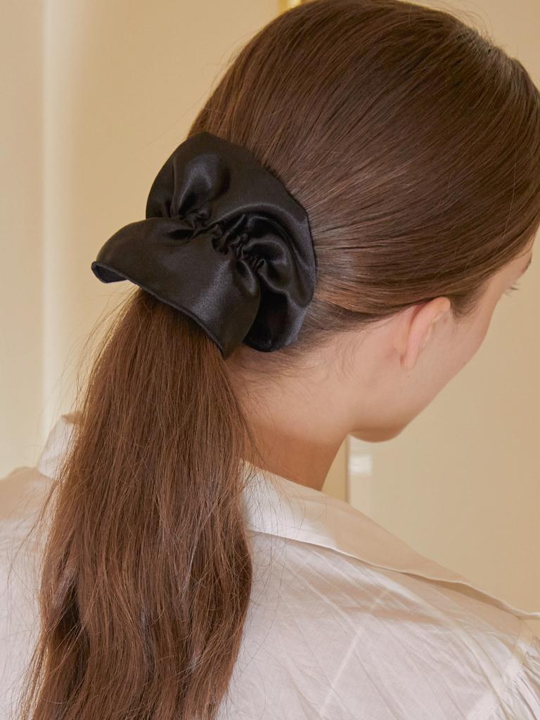 Of-Lavishe Wave Satin Ruffle Scrunchie