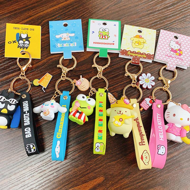 Authentischer Hello Kitty Schlüsselanhänger Silikon Niedliches Cartoon-Accessoire Für Geschenke Und Taschen
