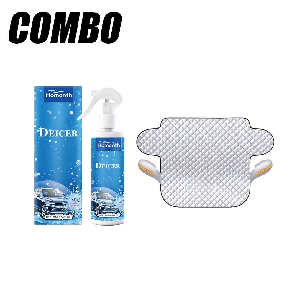 Car Deicing Agent Winter Car Snowmelt Spray Efficient Defrosting Quick Snow & Ice Melting Spray Automobile Defrost Tool 100ml