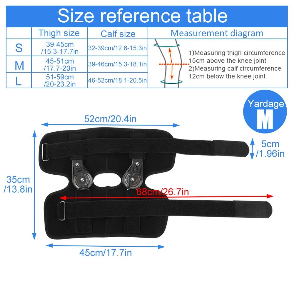 Knieorthese mit Scharnier, verstellbare Knie-Wegfahrsperre, Unterstützung bei Arthritis, vorderem Kreuzband, Meniskusriss, Osteoarthritis, Genesung nach Operationen