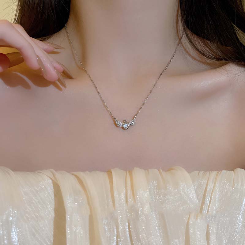 Y2K Shiny Star Necklace for Women Girls Silver Color Crystal Pendant Clavicle Chain Necklace Set Fashion New Trendy Party