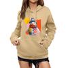 Women's Winter Christmas Printed Pullover Hooded Sweatshirt Fleece Long Sleeve Sweatshirt