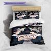 Anime Pattern Bedding Quilt Set Quilt Cover Pillowcase Home Decoration Birthday Gift (1 * Duvet Cover + 2 * Pillowcase, Without Core)
