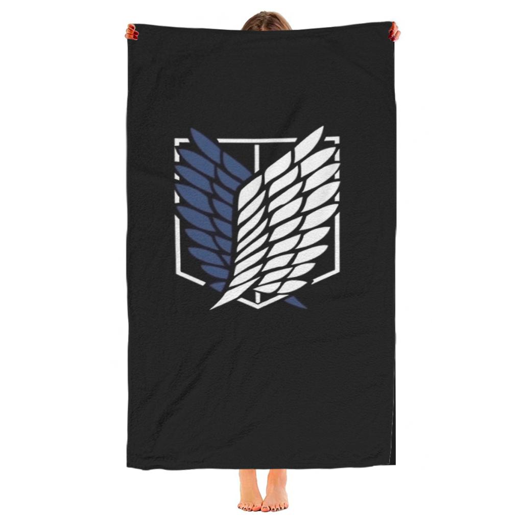 Microfiber Beach Towel Wings Of Liberty Attack On Titan Retro  Print Quick Dry Sandless Beach Blanket Towel
