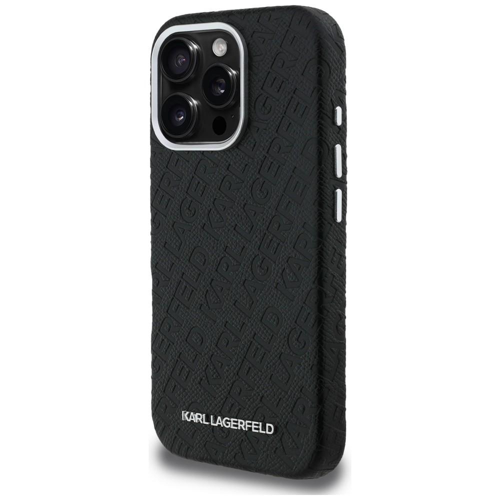 Karl Lagerfeld FW Stamped Karl MagSafe Case for iPhone 16 Pro Max Black
