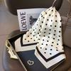 70x70cm Lightweight Cotton Silk Square Scarf With Boho Floral Print Breathable Neck Wrap Women