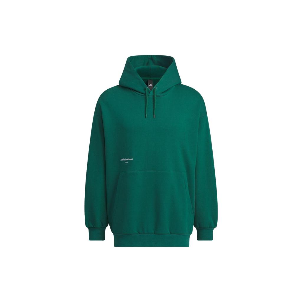 Adidas Small Logo Hoodie With Letter Detail Men Hoodie Forest-Green IZ1605