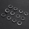 12Pcs Toe Rings Minimalist Thin Wire Cubic Zirconia Summer Beach Toe Rings Open Adjustable Foot Jewelry for Women Silver Tone