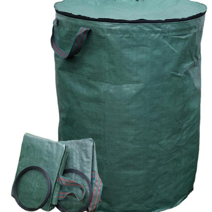 Green Garden Leaf Storage Bag with Lid - Agricultural and Forestry Use