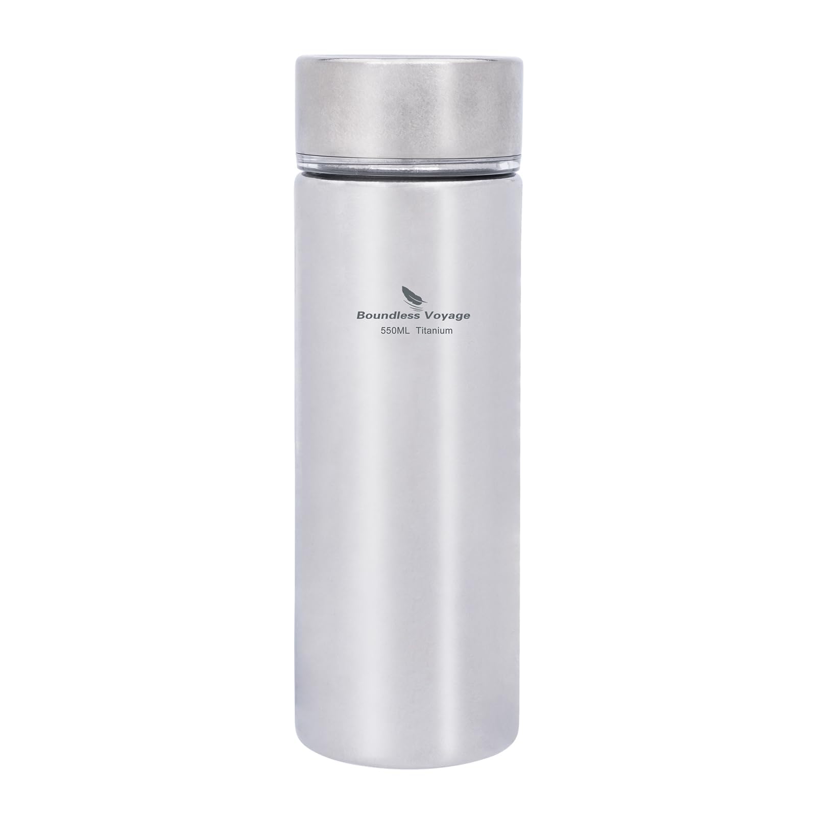 

Boundless Voyage Titanium Water Bottle, 550ml Vacuum Insulated, Keeps Hot or Cold, Perfect for Coffee or Tea, Lightweight and Durable, Perfect for