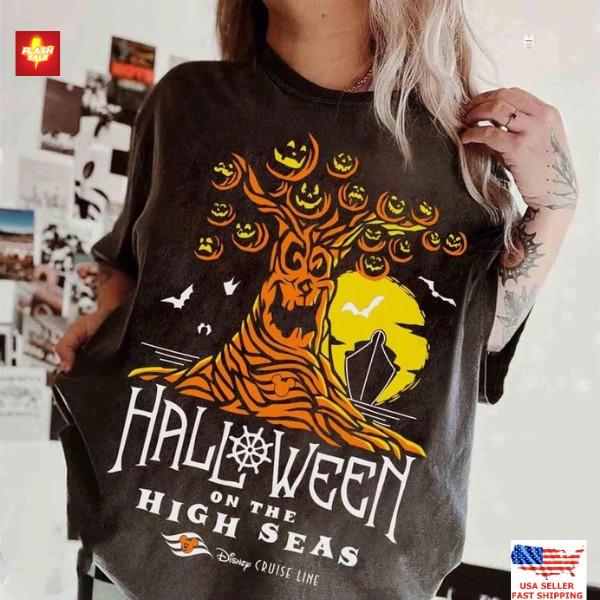 Vintage Halloween On The High Seas Shirt Disney Cruise Matching Family Tee 2025 Unisex T-Shirt XXL