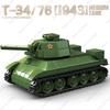 2024 Militaire T-34 Middelgrote Tank Bouwstenen Sovjet WW2 T34/76 Gepantserde Tweede Wereldoorlog Auto Speelgoed Model Soldaten Sets Cadeau Blokken