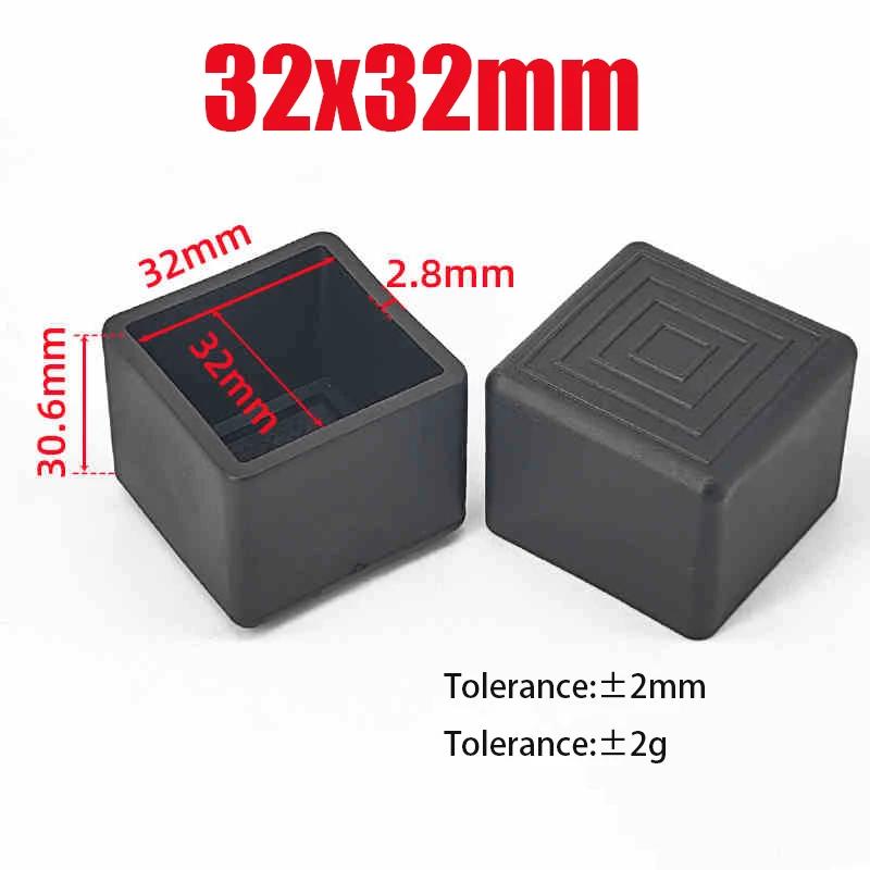 Black PVC Furniture Table Foot Tip Chairs Legs Pad Protector Cover Square/Round Caps Pipe Plug Lid Tube Hole Protection End Cap