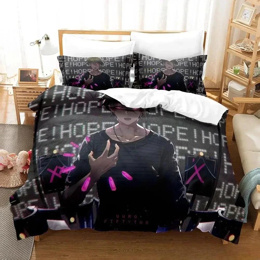 Neues Danganronpa V3 Bettwäsche-Set Bedrucktes Bettset mit Kissenbezug Bettdeckenbezug Weiche Queen-King-Size-Bettwäsche Zuhause
