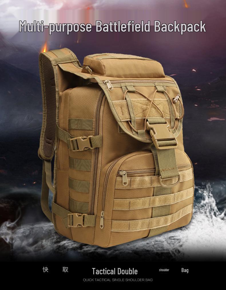 X7 Tactical Waterproof Men's Hiking Backpack - Outdoor Travel & Camping Double Shoulder Bag