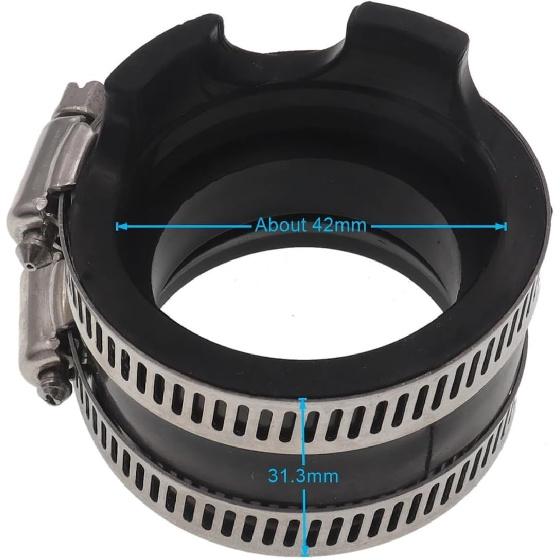 1 Pair 42mm Carburetor Manifold Pipe Fit For VT1100C2/C3 Shadow ACE SABRE AERO SPIRIT Motorcycle Bike