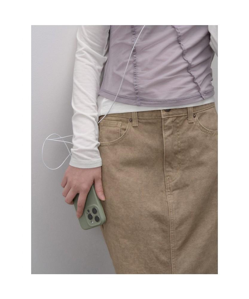 8seconds Pigment Mermaid Skirt Yellowish Brown