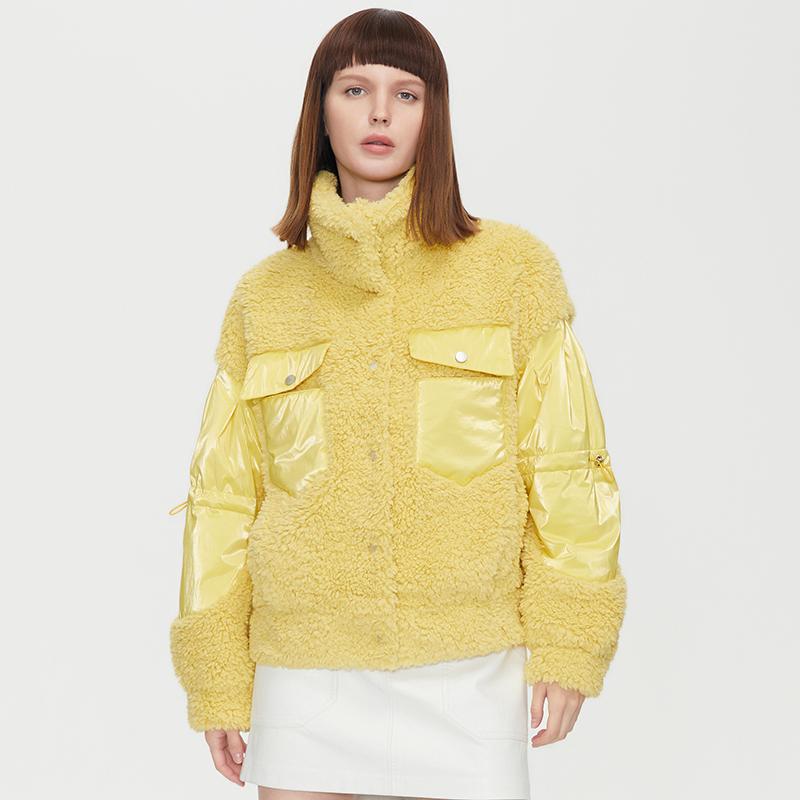 

Куртка Тедди с заниженными плечами и карманами ZIAI L жёлтый