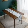 Embroidery Pattern Christmas Tree Elk Table Runner Stain-resistant with Tassel Ball Table Cloth Thickened Soft Table Cover