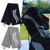 Black/Gray color Funny Tiger Embroidered Golf Towel, Microfiber, Hand Wash Only, Waffle Texture, Soft Material