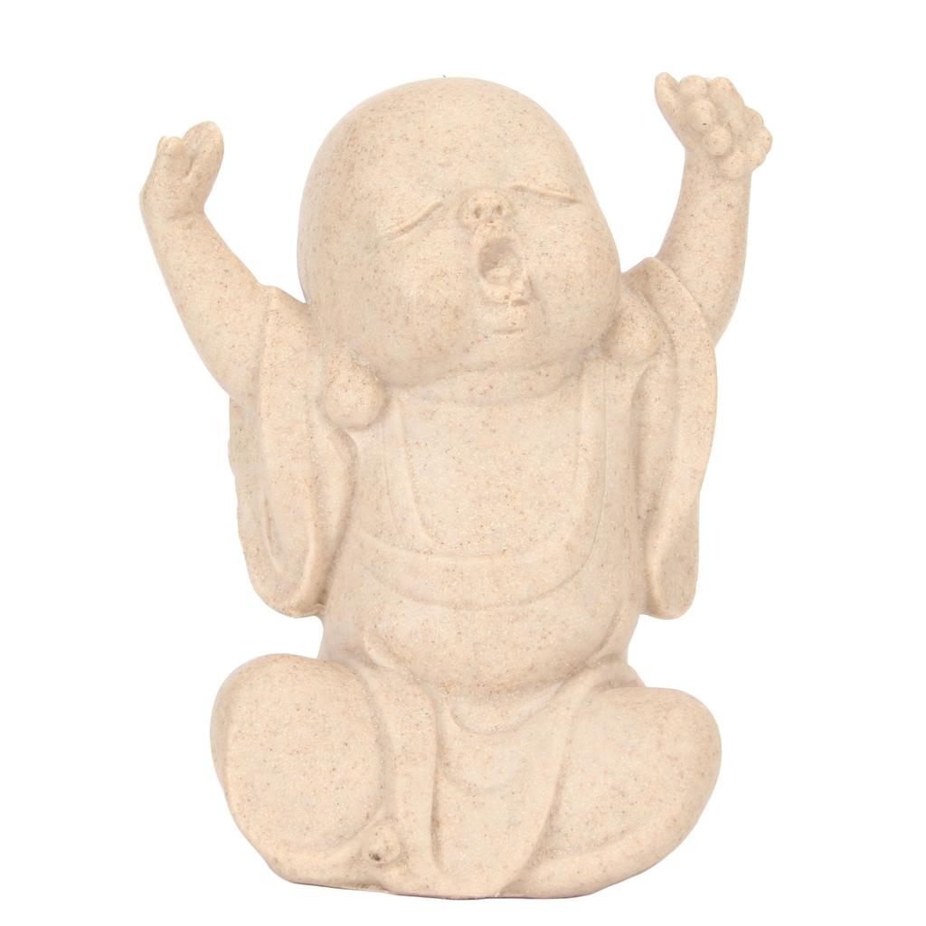 Statua Monaco Bambino Vivida Arenaria Statuetta Monaco Bambino Ornamento Statua di Buddha per Decorazione Casa e Ufficio
