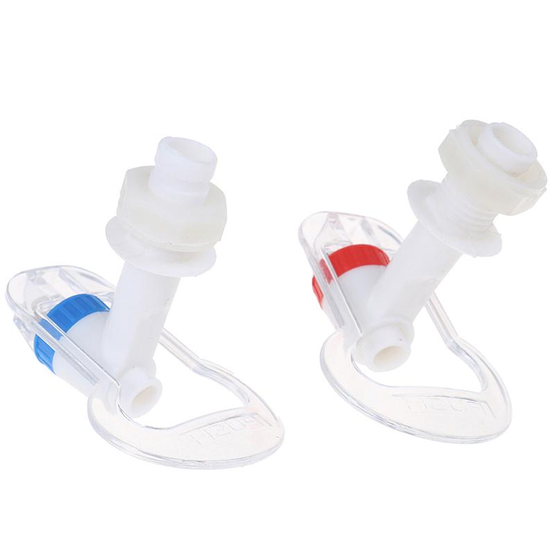 2Pcs Red Blue Water Dispenser Plastic Push Water Tap Replacement