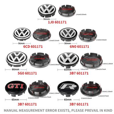 2025 Caliente 56mm 65mm 66mm Tapacubos Originales para Coche Styling Tapas Centrales de Rueda para Volkswagen VW R GTI Golf Polo Passat CC Tig