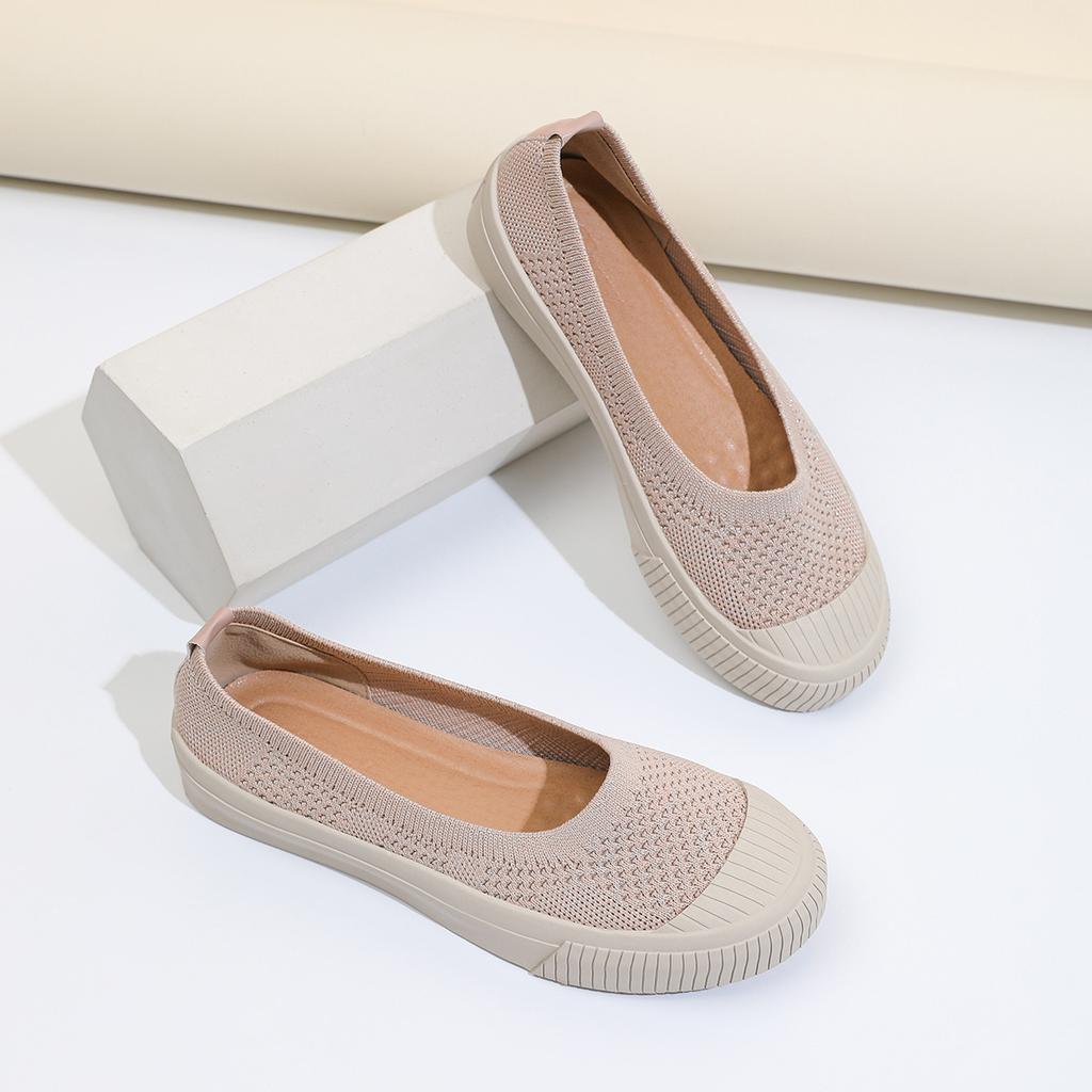 One-pedal fisherman shoes women's shoes shallow mouth flat bottom summer new single shoes lazy mesh canvas casual shoes