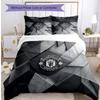 Σετ Κλινοσκεπασμάτων 3 Τεμαχίων με Σχέδιο Manchester United Μαλακό Φιλικό προς το Δέρμα Πλενόμενο Σετ Καλύμματος Παπλώματος & Μαξιλαροθηκών Όλες τις Εποχές Υπνοδωμάτιο