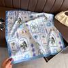 Shawl, headscarf, high-grade silk scarf, scarf feeling, European and American square scarf, toucan, small square scarf, sunscreen neck simulation silk