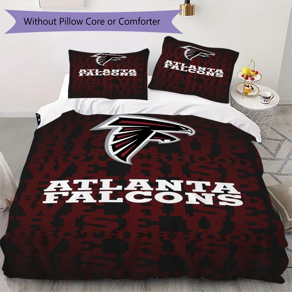 Atlanta Falcons Muster Bettwäsche Steppset Steppdecke Kissenbezug Heimdekoration Geburtstagsgeschenk (1*Bettbezug + 2*Kissenbezug ohne Füllung)