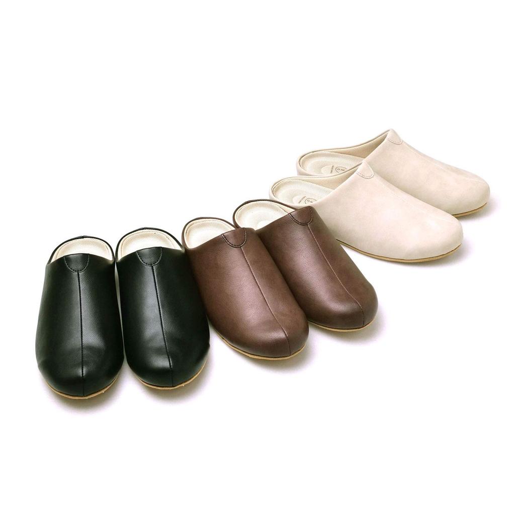Stylish Sizes Room Indoor Great for Guests [Friends Hill] Comfortable, easy-to-walk-in slippers, [Nippon Slippers] [Character] Black, 23.5cm-25cm,