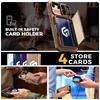 RFID Blocking Wallet Case with Card Holder Sliding Camera Cover PC+TPU Protective Case for IPhone 16e/iPhone 17e-Gold