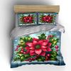 Christmas Flower Decoration Set Exquisite Three-Piece Bedding Set Gift For Kids And Adults