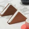 Non-slip Bottom Wooden Tissue Holder Elegant Vertical Paper Storage Rack  Restaurants