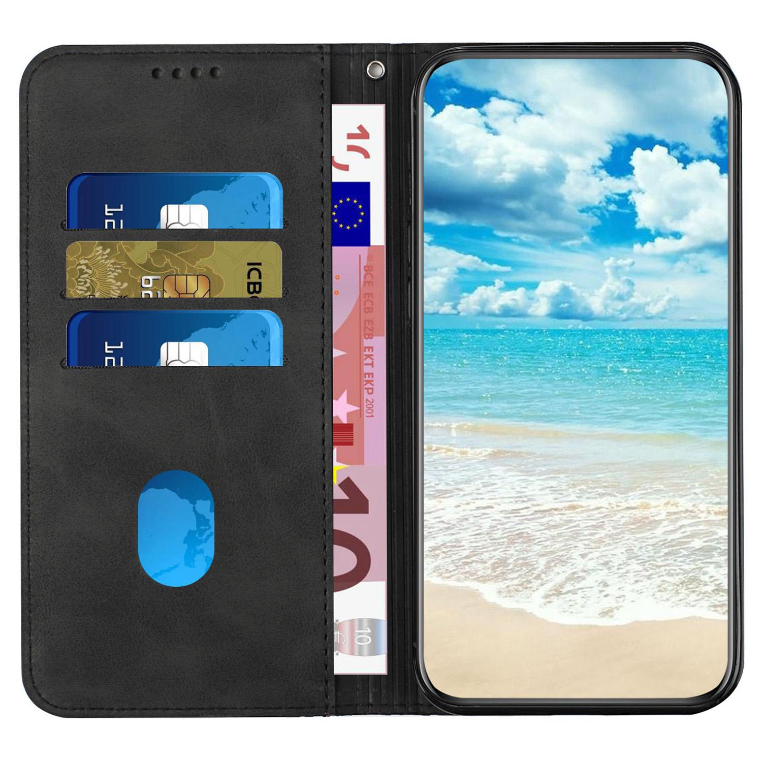 

For Samsung Galaxy A56 5G Phone Cover Imprinted PU Leather Wallet Stand Case Brown