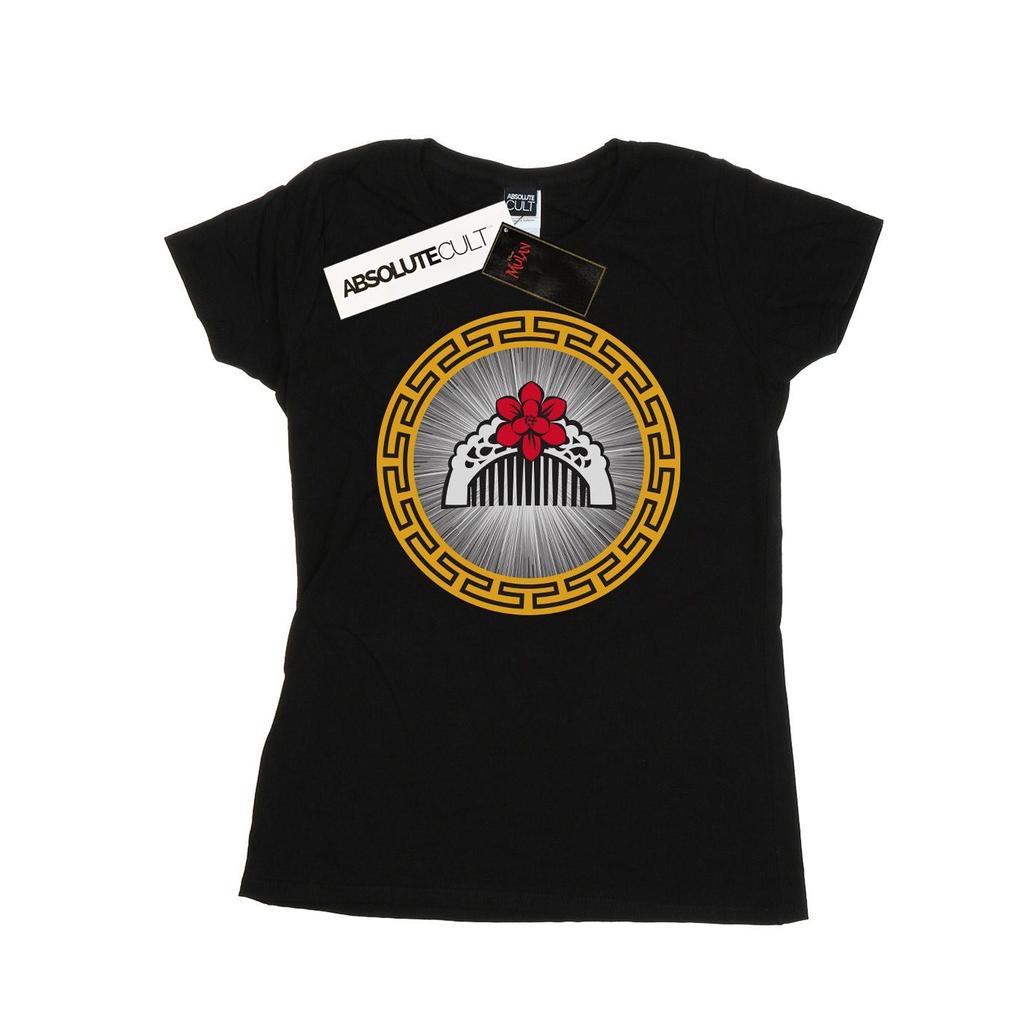 Disney Womens/Ladies Mulan Movie Flower Comb Cotton T-Shirt