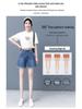 Women's 2026 Summer High-Waisted A-Line Denim Shorts - Slimming, Loose Fit, Wide-Leg Design