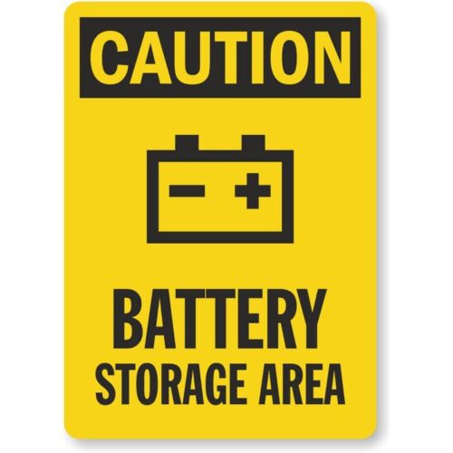 Battery Storage Area Osha Caution Aluminum Weatherproof Sign pAluminum 20x30cm(7.8x11.8inch)