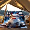 1pc Reindeer Winter Wonderland Outdoor Flannel Blanket , Machine Washable Perfect Gift for Birthday , Holiday Travel Accessory , Durable Material