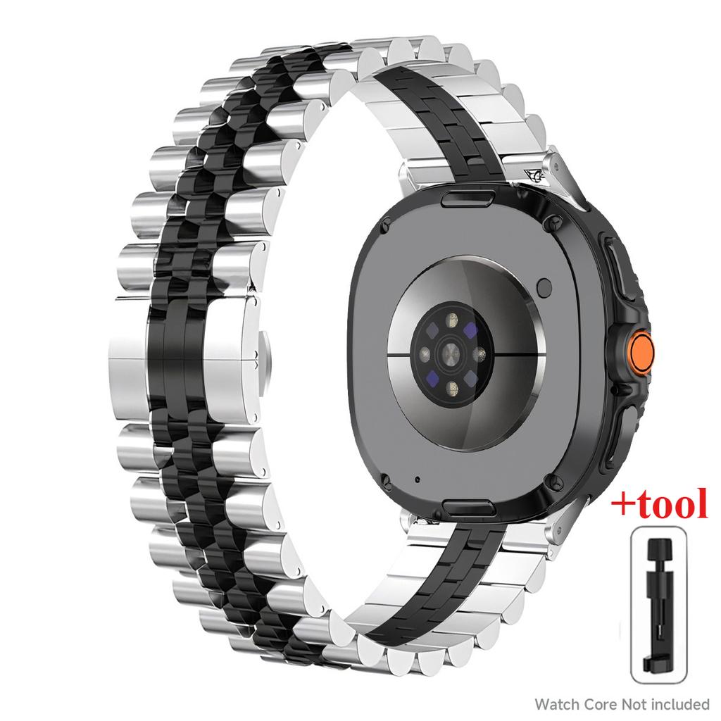 Bracelet de Luxe en Acier Inoxydable pour Samsung Galaxy Watch 8 Classic 46mm 8 44/40mm Bracelet Métal Galaxy Ultra2025 / 7 47mm Bracelet Homme
