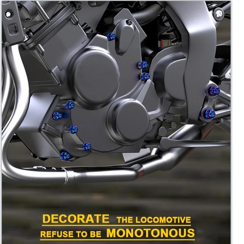 30Pcs Motorcycle Screw Cap Cover Modified Decorative Handlebar Engine Screw Nut Bolt Caps for Yamaha Kawasaki Honda Accessories