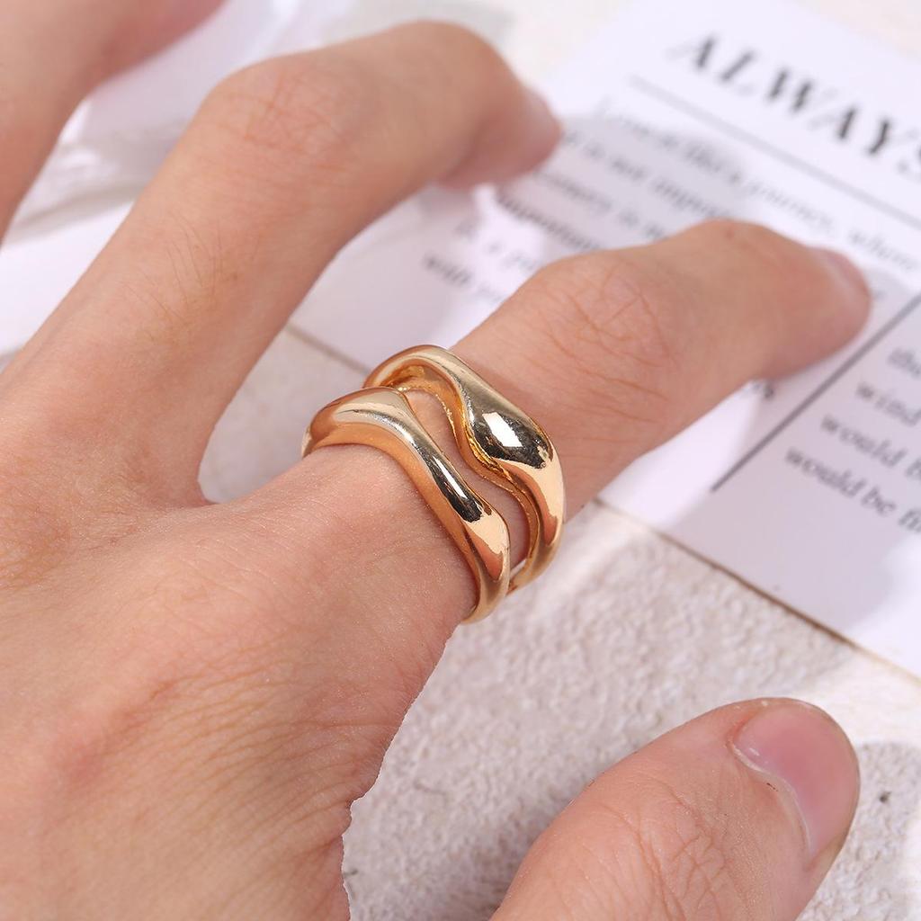 Sweet Cool Style Metal Open Ring – Versatile and Fashionable Accessory with Smooth Surface