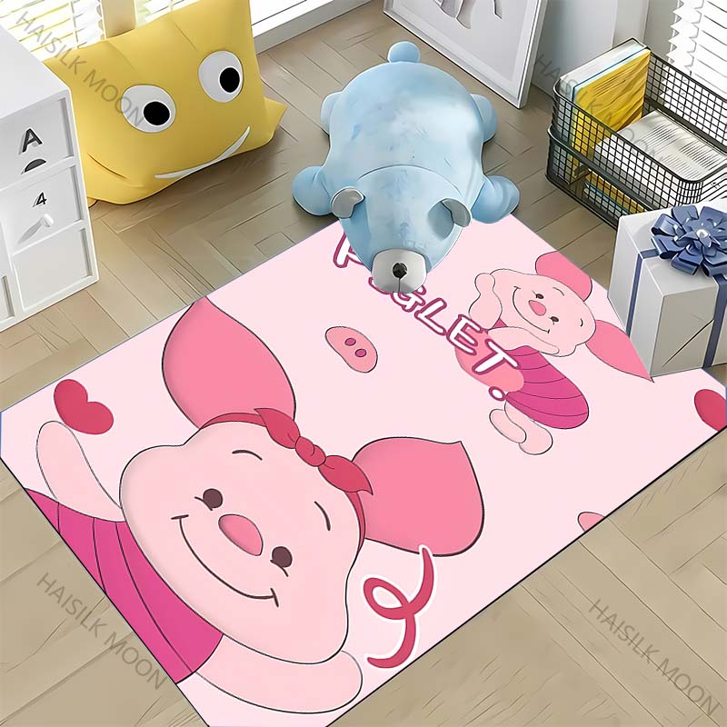 

1PC Winnie The Pooh Piglet Pattern Rug for Bedroom Living Room Carpet for Kitchen Floor Mats Home Decor Non-Slip Floor Pad Rug 40cm x 60cm